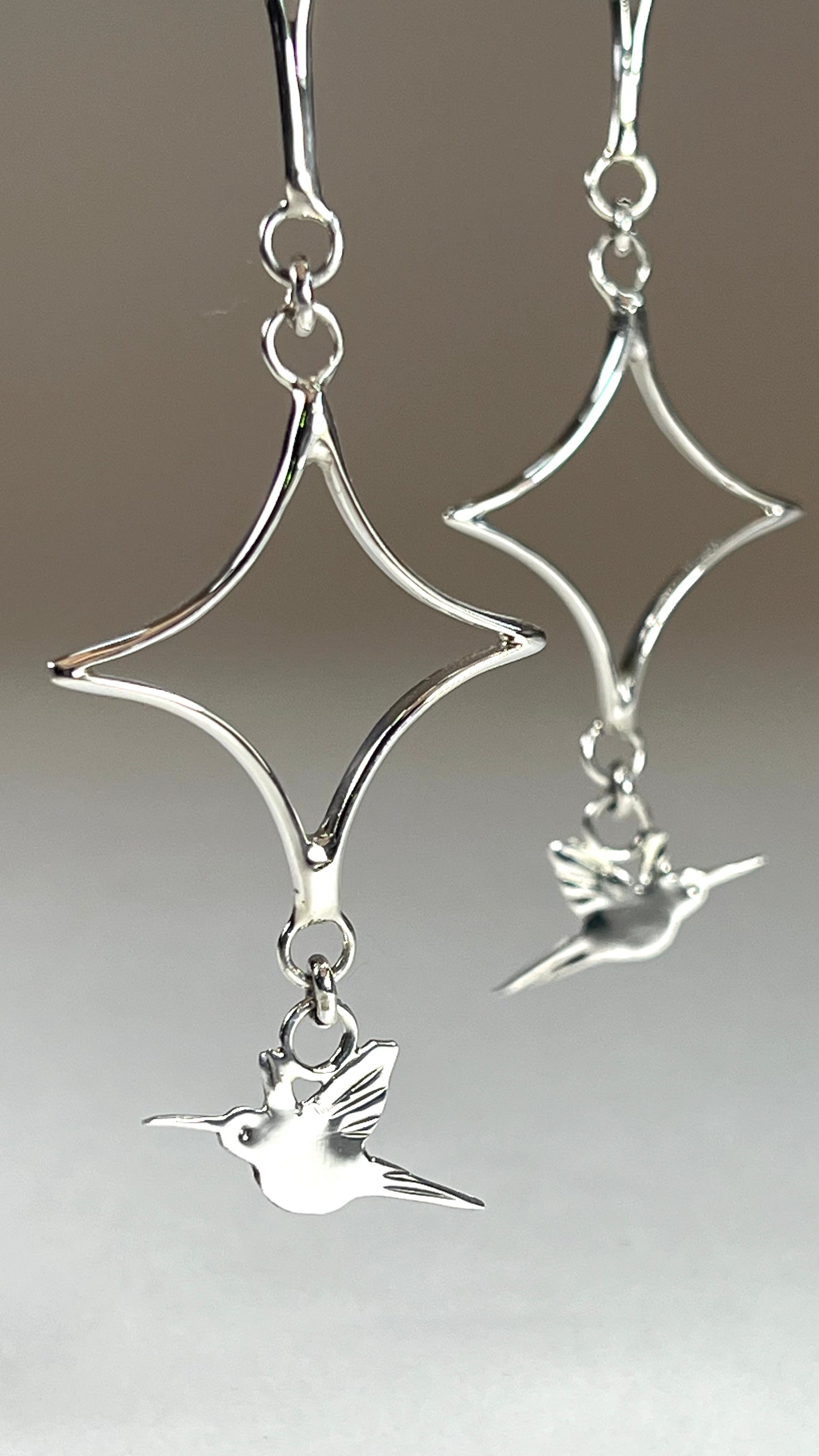 Two Star Hummingbird earrings