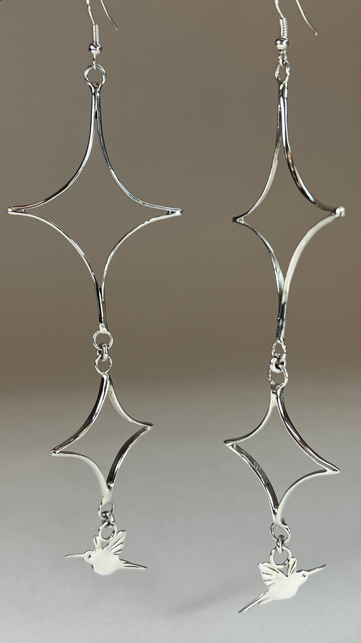 Two Star Hummingbird earrings