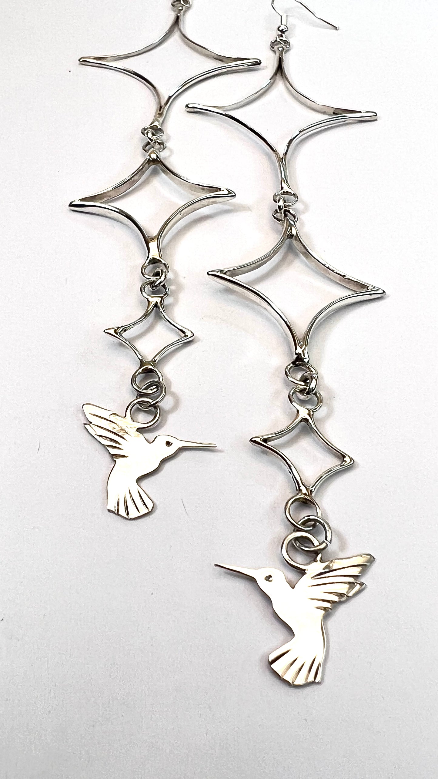 Tri-Star Hummingbird earrings