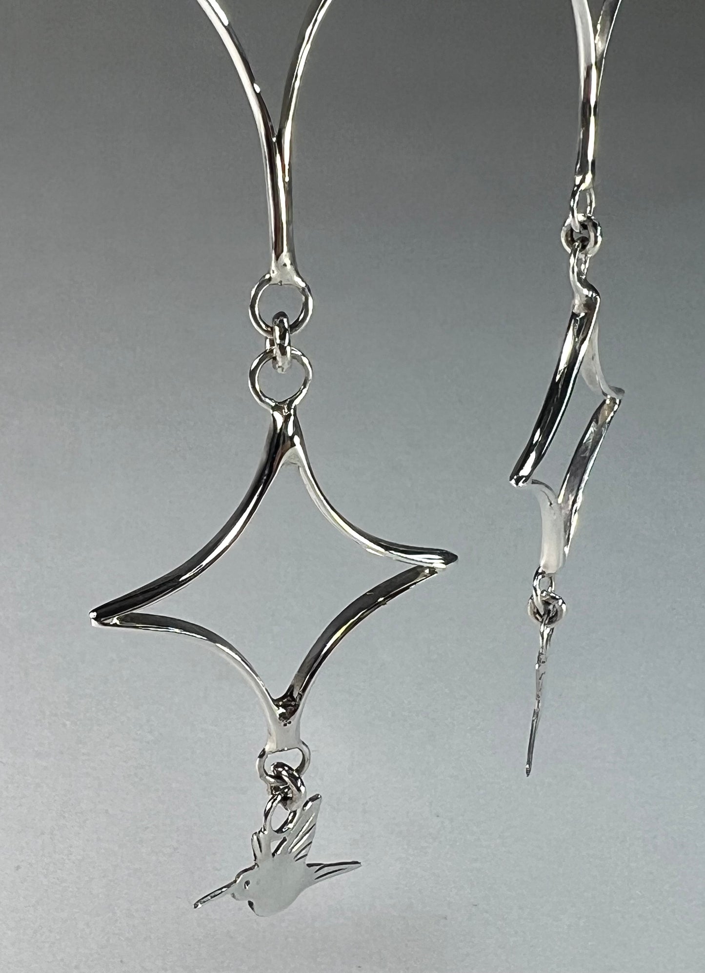 Two Star Hummingbird earrings