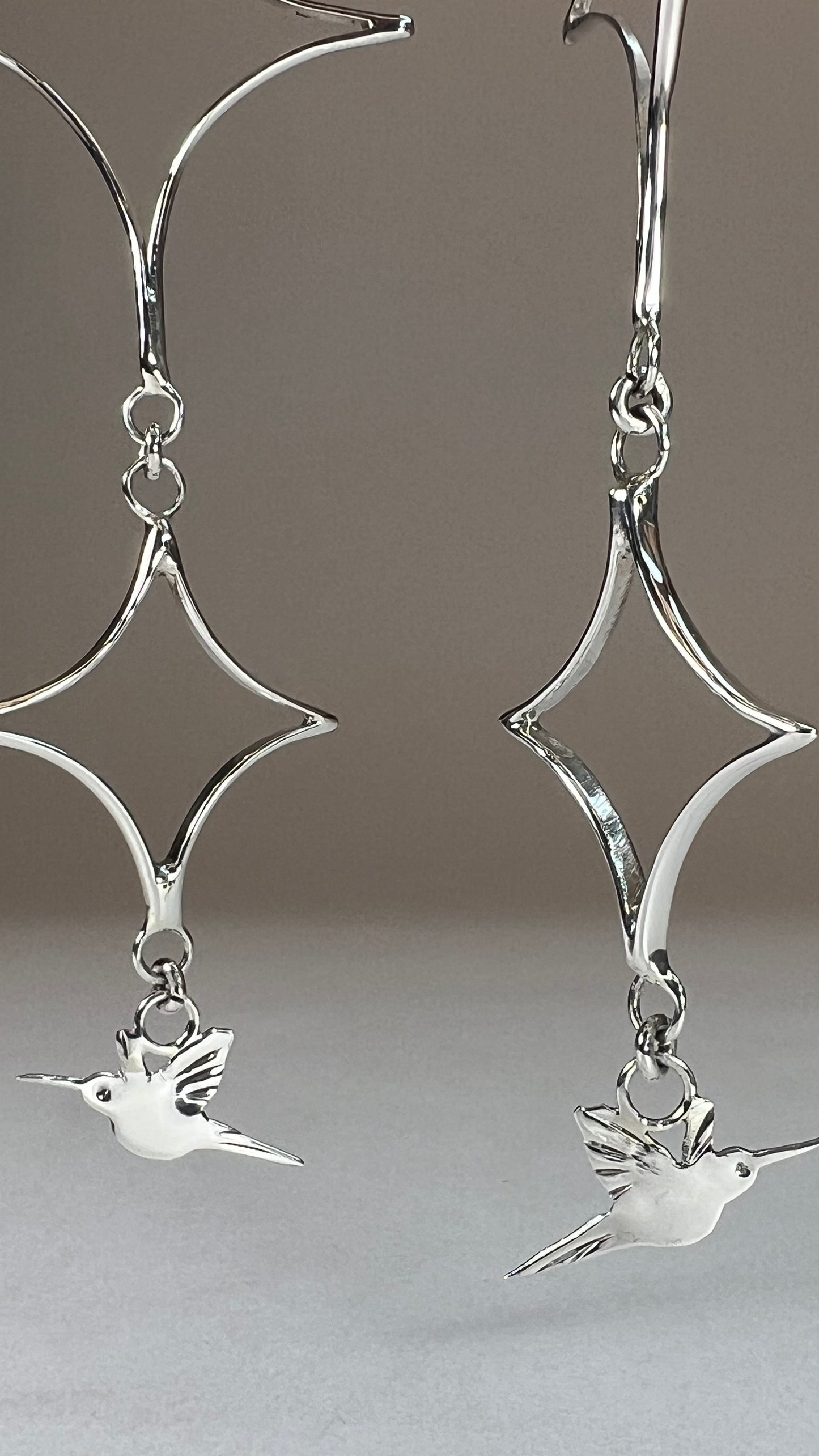 Two Star Hummingbird earrings