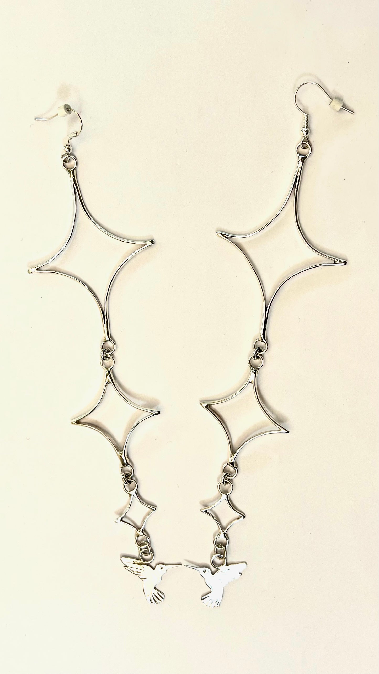 Tri-Star Hummingbird earrings